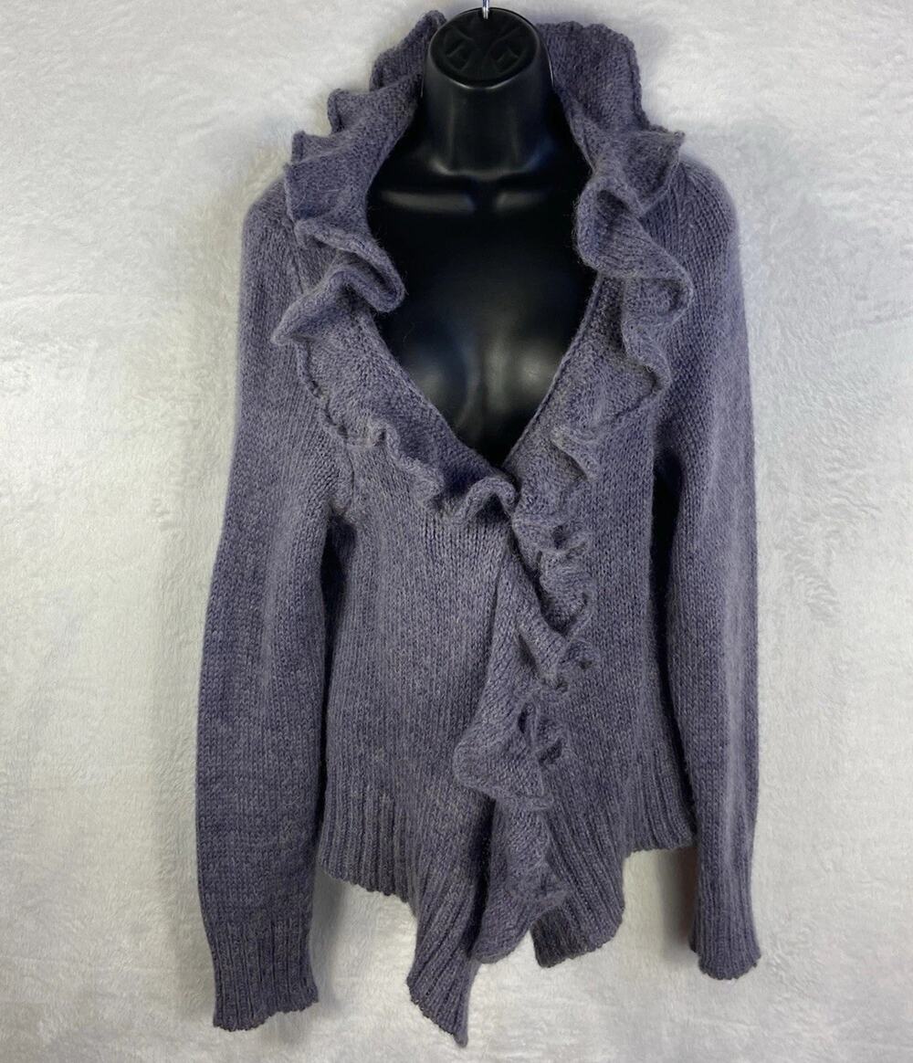 MaryStyle Dark Victorian Mohair & Wool Sweater Women’s L Made In Italy Feminine